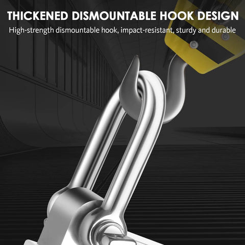 Heavy Duty Digital Crane Scale 1100 Lbs Capacity For Serious Hanging Tasks Backlit Lcd Readout Tare Button And Pound To Kilogram Toggle thickened dismountable hook design