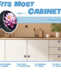 Crystal Glass Cabinet Knob With Lotus Flower Design And Mushroom Drawer Pulls on modern kitchen cabinets, elegant style