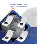 Dope 1.25 Inch Moon Filter Kit With ND4 ND8 ND16 ND1000 For Telescopes in plastic cases with moon background