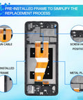 Samsung Galaxy A05 Screen Replacement Kit With Frame LCD Display Touch Digitizer Full Assembly And Handy Repair Tools Set