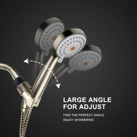 High Pressure Handheld Shower Head With Powerful Spray To Beat Low Water Pressure Multi Function Modes 79 Inch Hose adjustable angle