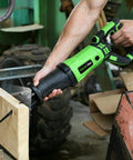900W Reciprocating Saw With Variable Speed And LED Work Light cutting wood, adjustable angle, visible 3000 SPM action