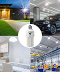 Two Pack 50W LED Bulbs 400W Equivalent 6250 Lumen 5000K Cool Daylight E26 E27 Base for indoor outdoor lighting including garage and workshop