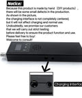 Grab And Go Portable Ham Radio Receiver Handheld with misaligned charging interface and close-up of the charging port.