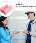 Pink Waterproof Self Sealing Mailing Bags Made From Sturdy PE Plastic Reusable Envelopes For Packing And Shipping 200 Pack