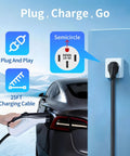 Plug And Play Level 2 Portable EV Charger For Home Garage No Fuss 32A 240V With NEMA 14-50 Plug And 25Ft J1772 Cable