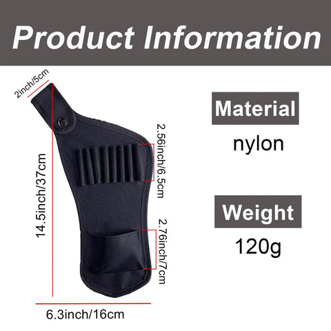 Product dimensions and details of Eight-Hole Crossbow Bolts Quiver With Hip Waist Pocket, Durable Oxford Fabric Arrow Holder.