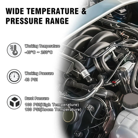 Awesome 6Pcs Auto Silicone Vacuum Hose Kit With 64 Connectors And Clamps For Cars Featuring Multiple Sizes From 1/8 Inch To 3/8 Inch Ideal For DIY Mechanics And Repair Jobs On Any Engine, black vacuum hoses in car engine bay