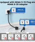Plug In Your Ride With This Solid Level 1 And 2 Ev Charger Featuring WiFi App Control ETL Certified with NEMA plugs and adapters.