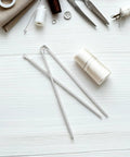 Elastic Drawstring Replacement Tool With Smooth Surface Iron Spring Needle Threader Clips 3 Pack For Pants And Jeans, Easy Threading For Sewing Kit DIY Projects, Go To Quick Threading Tool For Repairs, silver 23 cm tools