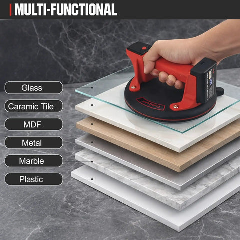 Hands Free Electric Suction Cups Lifter For Glass And Tile 600 Lbs Max Load lifting glass and tile with one touch vacuum