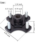 EZGO RXV Rear Wheel Hub Flange Plate Pair for 2008 Up Golf Carts with detailed measurements shown for replacement use