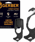 Pocket Size Seatbelt Cutter Escape Tool With Lanyard Hole And Glass Breaker One Hand Deployment 420HC Steel Hook Knife