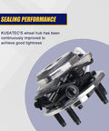 Front Wheel Bearing And Hub Assembly Compatible With Ford Explorer 1995 2005 Ranger 2001 2009 Mercury Mountaineer 1997 2001 Mazda B3000 2001 2002 B4000 2001 2009 5 Lug With ABS Replacement showing sealing performance and round ABS wire connector