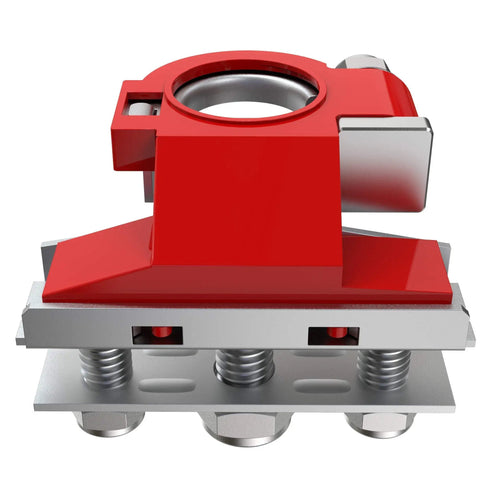Red clamp from 2 Pack 12V Automotive Top Post 3 Way Battery Terminal Kit with Quick Disconnect and Heavy Duty Car Wiring.