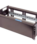 3U Rackmount Dual DIN Rail And Solid Metal Control Panel For Industrial 19 Inch 2 Post Relay Rack Or 4 Post Cabinet