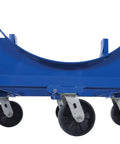 Heavy Duty Steel Workhorse Cradle For Moving And Storing Pipes Channel Bar Stock Barrels Or Drums 4000 Lb Capacity Blue Casters