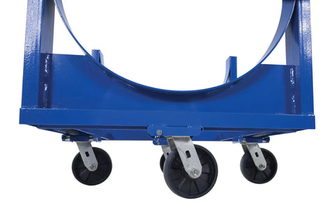 Heavy Duty Steel Workhorse Cradle For Moving And Storing Pipes Channel Bar Stock Barrels Or Drums 4000 Lb Capacity Blue Casters