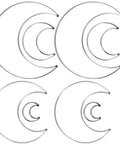 8 Pcs Metal Moon Frame Hoops In Four Sizes For Dream Catchers Crescent Wreaths And Macrame Craft Projects Durable Wire Rings