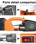 Image showing parts detail comparison of Electric Strapping Kit For 9 To 16Mm Plastic Bands With 4000Mah Battery Powered Automatic Machine Tool.