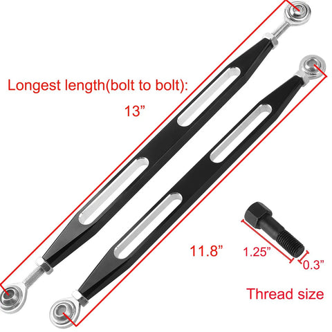 Adjustable Black Shifter Linkage For Harley Touring Bikes, CNC Billet Aluminum Gear Shift Rod, 13 inch length