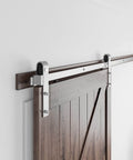 Brushed Nickel Barn Door Hardware Kit For 36 Inch Wide Doors Heavy Duty Sliding Track With Quiet Operation Easy To Install 6 Feet Rail System