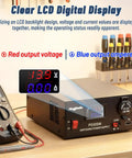 30A 13.8V Bench Power Supply For Ham Radio Rigs And CBs Universal Regulated DC Converter with clear LCD digital display