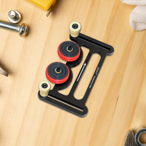 Killer Table Saw Featherboard With Rust Resistant Aluminum Body And Friction Free Bearing Rollers, featuring precision rollers and anodized design.