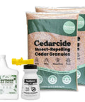 Outdoor Lawn And Garden Bug Control Kit Easy To Use With Cedar Oil Concentrate Quart And Insect Repelling Granules displayed