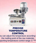 Kickstart Your Maker Rig With Slick 1000W Filament Extruder showing precise temperature control settings for 3D printing.