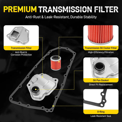 CVT Transmission Filter Oil Pan Gasket Kit With 20 Holes For JF011E RE0F10A RE0F10B CVT Transmissions parts diagram