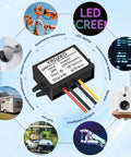 12V Step Down Power Converter For 24V Vehicle Systems Waterproof DC Module Delivers 60W 5A Output Heavy Duty Automotive Grade