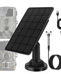 3W Solar Panel Kit With Built In 5000mAh Battery For Trail Cameras IP66 Waterproof Hunting Game Cam Power Supply 5V Solar Charger