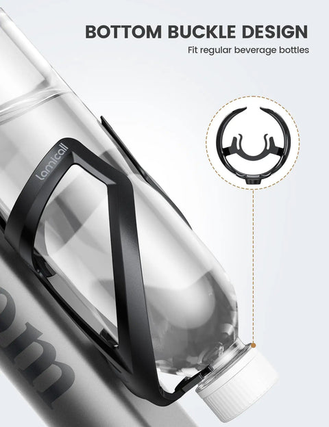 Ultralight Bike Water Bottle Holder For 2.75 To 3.94 Inch Bottles With Durable Cup Cage And Screw Tool, Tough Cycling Bottle Cage For Road And MTB Rides
