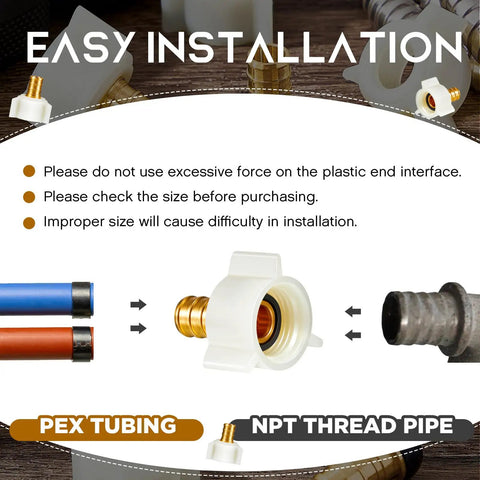 Four Pack One Half Inch PEX Female NPT Swivel Elbow Adapters Brass Crimp Fittings For Sink Faucets And RV Plumbing Water Lines Heavy Duty Brass And Plastic Construction Easy Install And Long Life, 1/2 in PEX to NPT connection