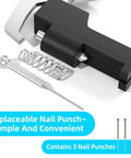 Handheld Watch Band Pliers Set For Stainless Steel Links Remover Tool With Adjustable Bracelet Length Includes Hammer And 3 Interchangeable Punches In Pouch For Easy On The Go Watch Repair