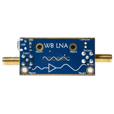 Barebones LNA Module For RF And SDR With Wideband 20MHz To 4GHz Ultra Low Noise High Gain And Linearity Powered By USB Or Bias Tee