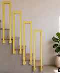 Heavy Duty N Shaped Wall Safety Grab Bar For Stairs And Porch Side Mount Iron Handle Indoor Outdoor Support Killer Grip Built Different Tough As Nails Design For Everyday Home Use, yellow iron grip on stairs.
