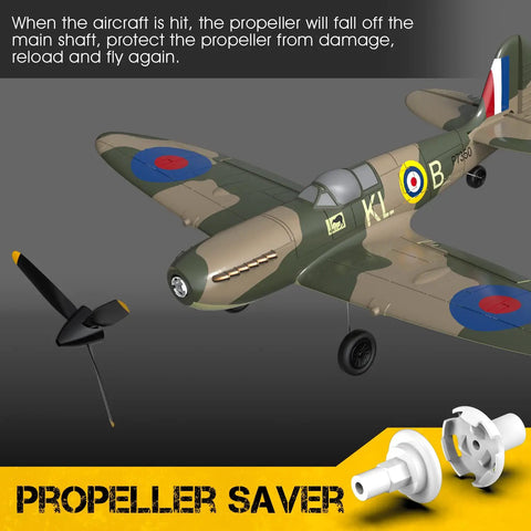 Three Sets RC Plane 3 Blade Propellers With Propeller Savers And Adapters For VolantexRC 761-11 761-12 761-13 P40 BF109