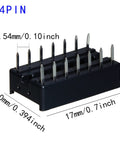 14-pin adapter from 155 Piece Dip IC Socket Kit With 2.54mm Pitch Solder Type Adapters In Eight Sizes.