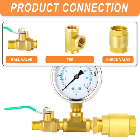 GASHER brass check valves: 1-inch female-thread; backflow prevention; 2-pack
