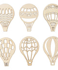 Unfinished Wooden Hot Air Balloon Cutouts Set 30 Pack Boxwood Wood Shapes For DIY Crafts Photo Props And Home Decor 4.7 By 3.2 Inches