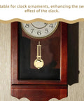 Wall Clock Pendulum Replacement 5.51 X 2.28 X 1.18 Inch Mechanical Clock Part with Swing Device in wooden clock case