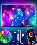 TV Backlight LED Strip Kit For 32 To 75 Inch TVs, 16.4 Foot RGB Ambient Light with colorful galaxy screen and app control