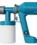 Snag This Featherweight Electric Paint Sprayer With A Quick Swap Cup And 20 Oz Capacity For Dead Simple Cabinet Fence Door And Wall Painting Jobs That Fly Off In A Snap Keeps Your Hands Fresh side view showcasing adjustable spray nozzle and 600ml cup.