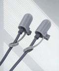 V4 Silicone Cable Caps for Mini Satellite Cable Ends Protective Plug Caps Snap Tight on Antenna Cables, Dustproof Gray Pair