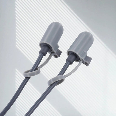 V4 Silicone Cable Caps for Mini Satellite Cable Ends Protective Plug Caps Snap Tight on Antenna Cables, Dustproof Gray Pair