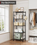 Heavy Duty 5 Tier Storage Shelves With Hooks For Garage And Home Large Capacity Metal Rack With Leveling Feet Wobble Free Organizer