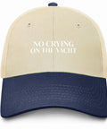No Crying On The Yacht Women Trucker Hat Vintage Vibe Cap With Breathable Mesh Anti Sweat Band And Adjustable Snapback