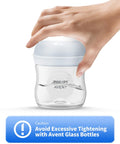 Smooth Swap Replacement Baby Bottle Nipple Ring Collars For Philips Avent Natural And Glass Bottles, Bulletproof Bpa Free Screw Rings, Totally No Sweat Feeding Gear, Six Pack shown on Avent glass bottle.